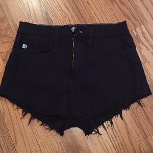 Kancan black high waisted shorts